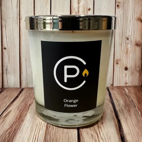 Orange Flower Candle
